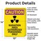 Signmission Radiation & Laser Sign, 14 in H x 10 in W, Aluminum, Rectangle OS-2PACK-CR-A-1014-V-10250 - alternate 4